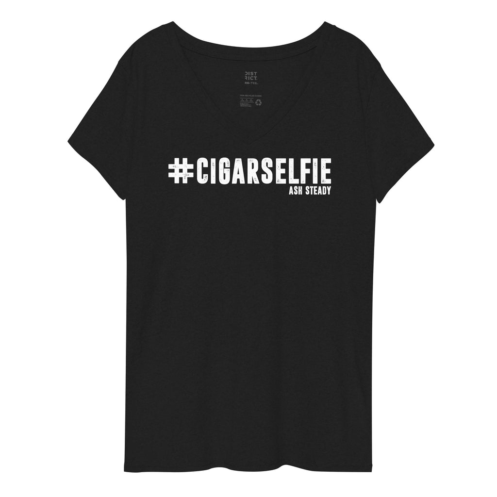 #CIGARSELFIE Women’s recycled v-neck t-shirt