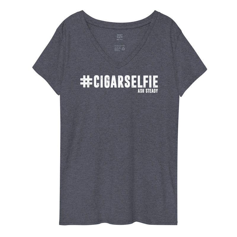 #CIGARSELFIE Women’s recycled v-neck t-shirt